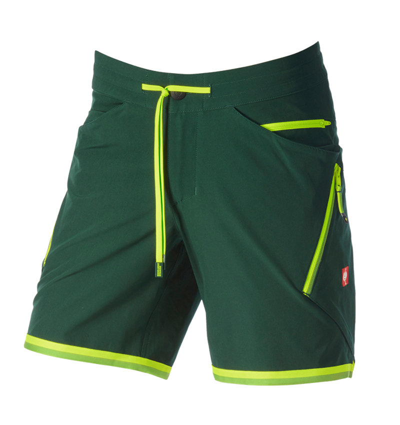 Work Trousers: Shorts e.s.ambition + green/high-vis yellow 6