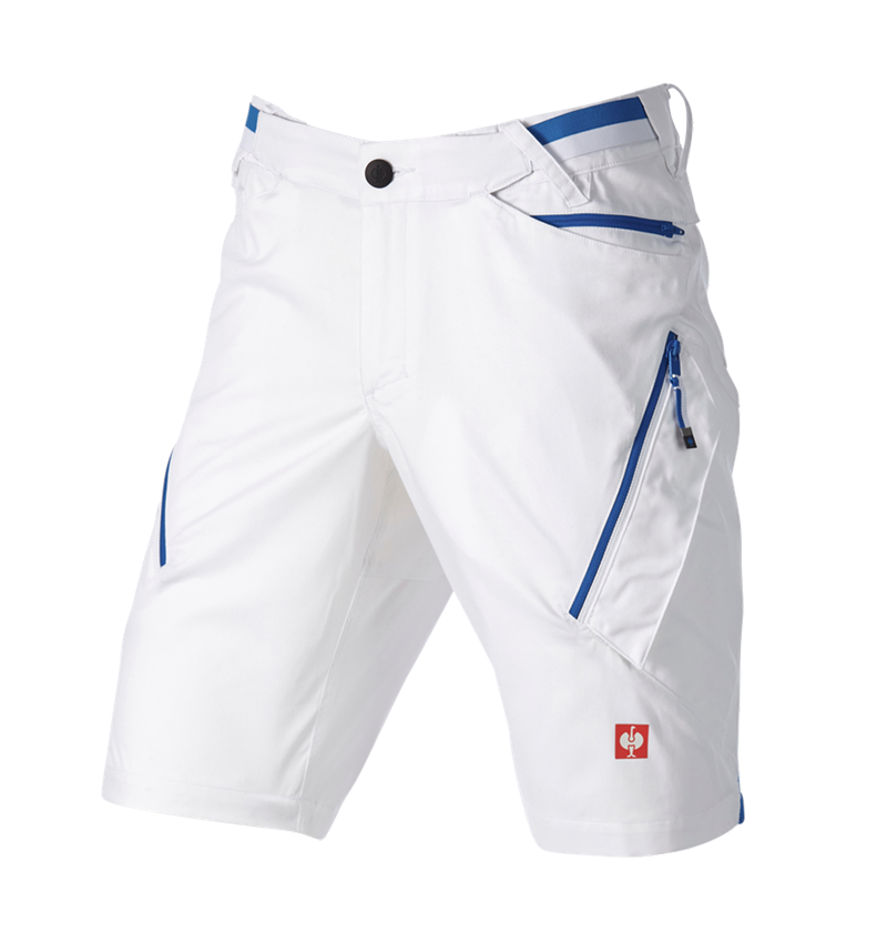 Pantalons de travail: Short à poches multiples e.s.ambition + blanc/bleu gentiane 6