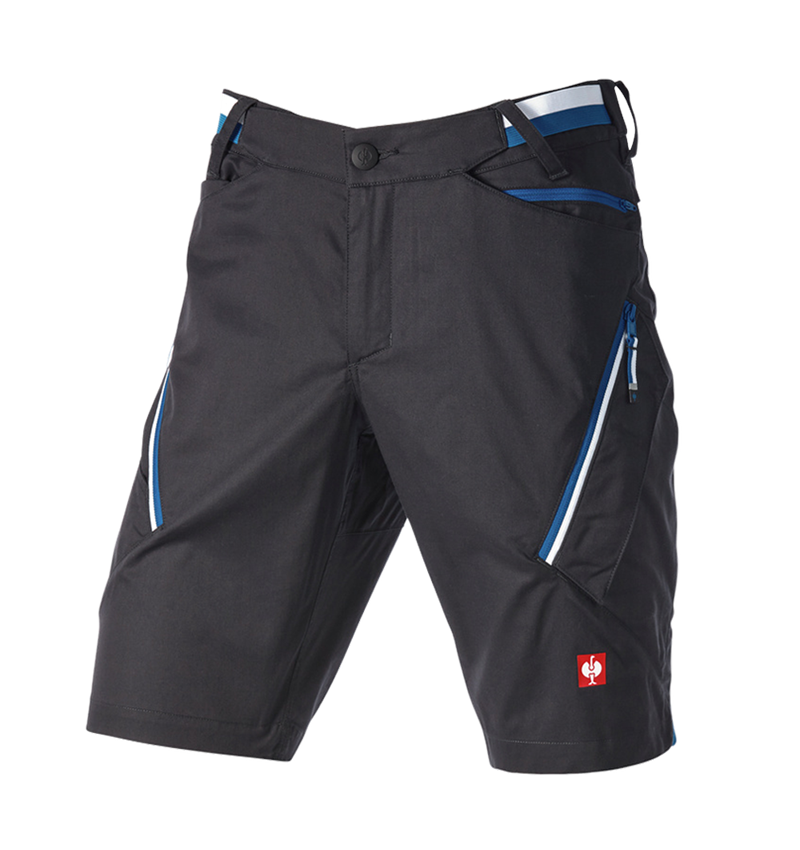 Pantalons de travail: Short à poches multiples e.s.ambition + graphite/bleu gentiane 5