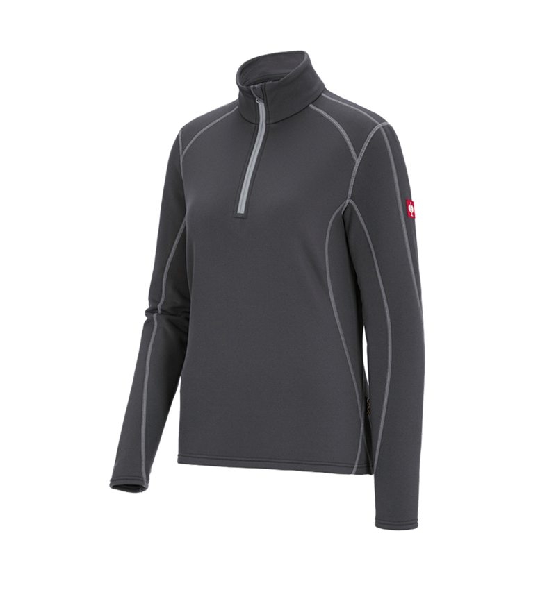 Shirts & Co.: Funkt.-Troyer thermo stretch e.s.motion 2020, Da. + anthrazit/platin