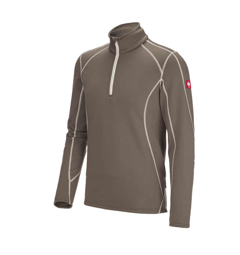 Shirts & Co.: Funkt.-Troyer thermo stretch e.s.motion 2020 + stein/gips 2