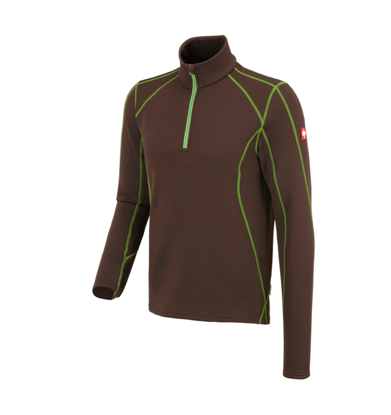 Shirts, Pullover & more: Functional-Troyer thermo stretch e.s.motion 2020 + chestnut/seagreen 2