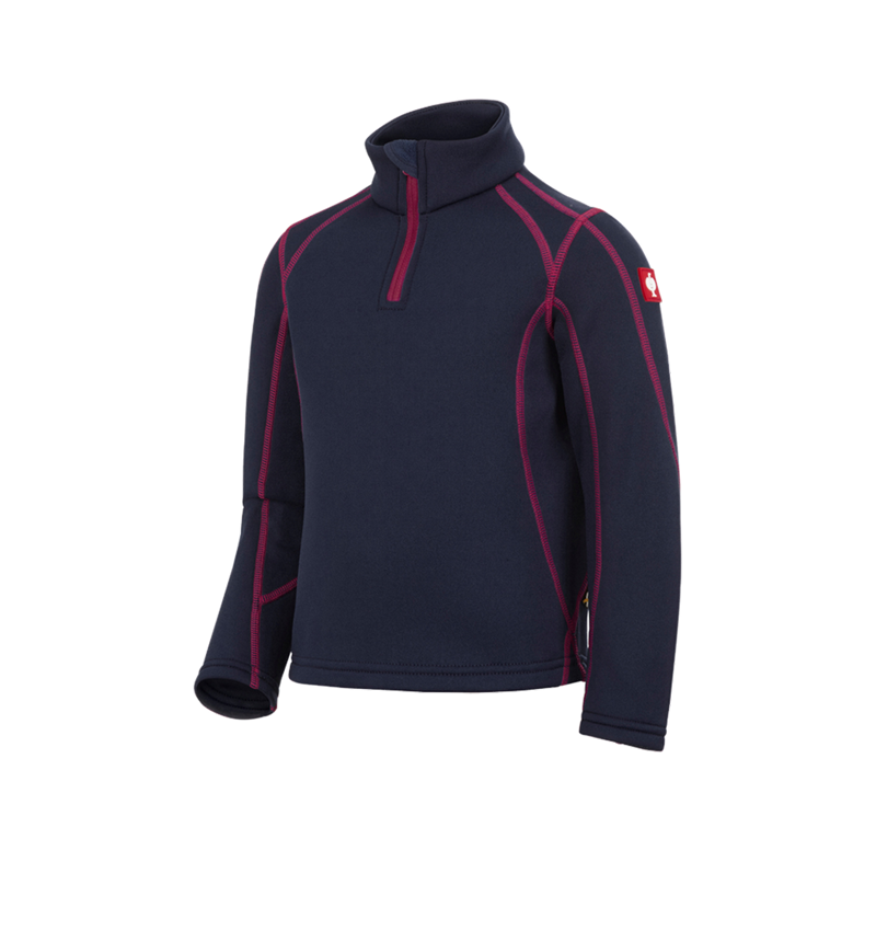 Shirts, Pullover & more: Funct.Troyer thermo stretch e.s.motion 2020 child. + navy/berry