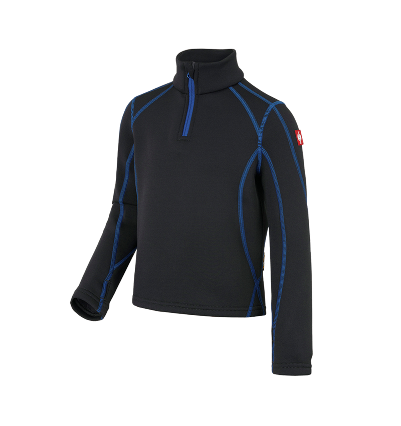 Shirts, Pullover & more: Funct.Troyer thermo stretch e.s.motion 2020 child. + graphite/gentianblue 2