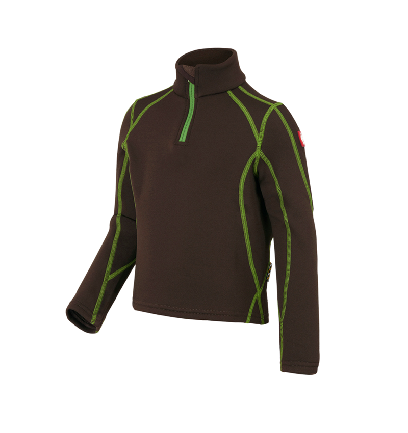 Shirts, Pullover & more: Funct.Troyer thermo stretch e.s.motion 2020 child. + chestnut/seagreen 2