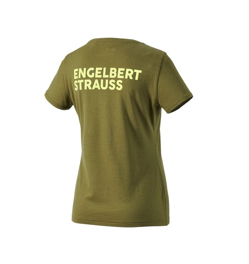Shirts & Co.: T-Shirt Merino e.s.trail, Damen + wacholdergrün/limegrün 5