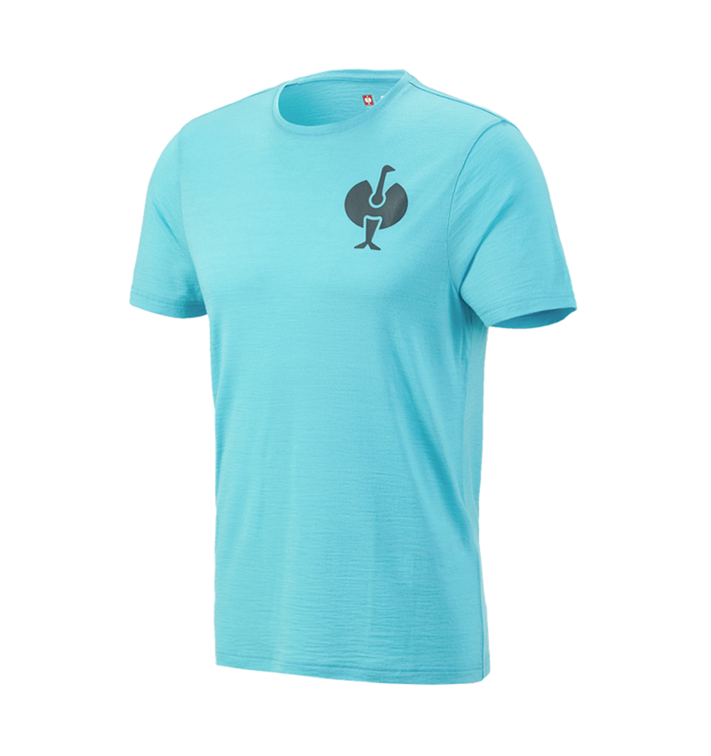 Shirts, Pullover & more: T-Shirt Merino e.s.trail + lapisturquoise/anthracite 4