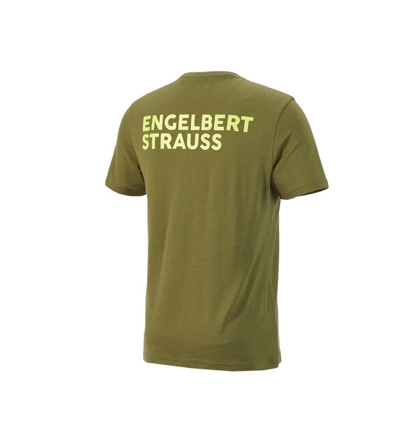 Shirts & Co.: T-Shirt Merino e.s.trail + wacholdergrün/limegrün 4