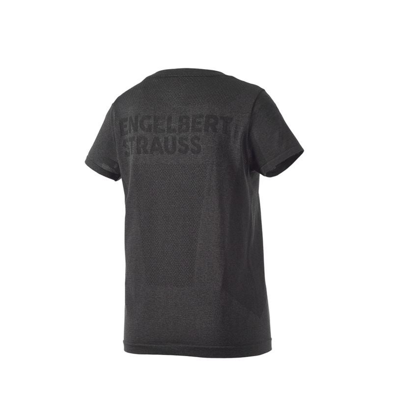 Shirts & Co.: T-Shirt seamless e.s.trail, Damen + schwarz melange 3