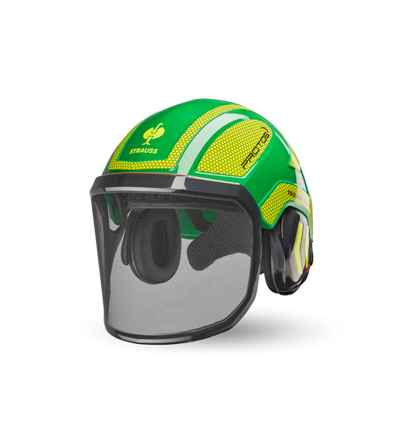 Hard Hats: e.s. Forestry helmet Protos® + green/high-vis yellow