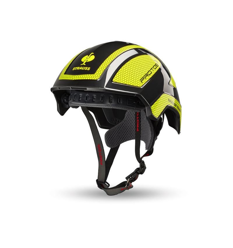 Hard Hats: e.s. Mountaineer and climbing helmet Protos® + black/high-vis yellow