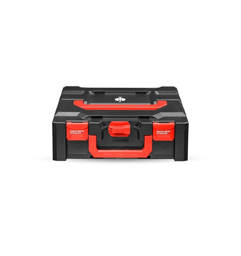 Werkzeugkoffer: STRAUSSbox 145 midi+ + schwarz/rot