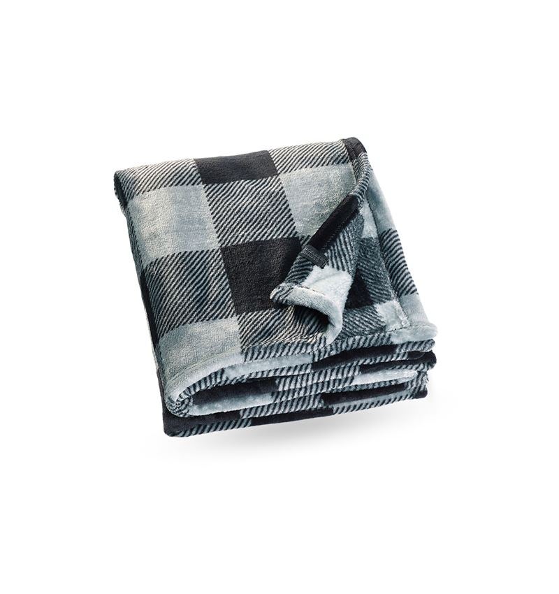 Gift Idea: e.s. Chequered fleece blanket + stormgrey/black