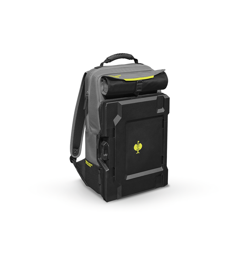 STRAUSSbox System: STRAUSSbox backpack + basaltgrey/acid yellow