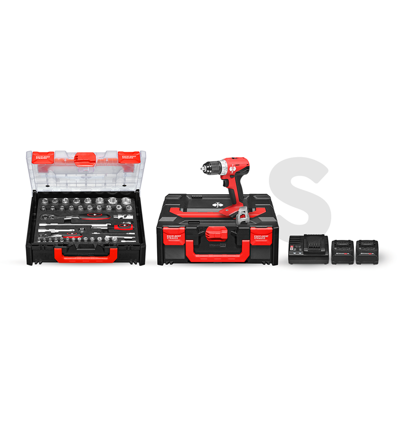 Tools: Set:Cordl. drill screwdriver S + Socket wrench set