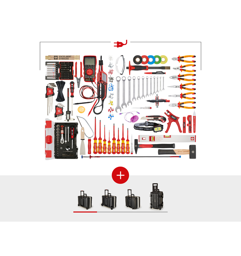 Werkzeug-Set Elektro Meister inkl. Werkzeugtrolley | Strauss