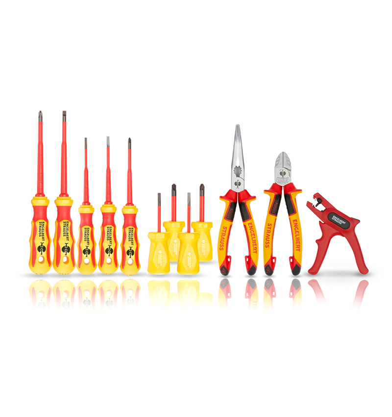 Tongs: VDE screwdriver and pliers set