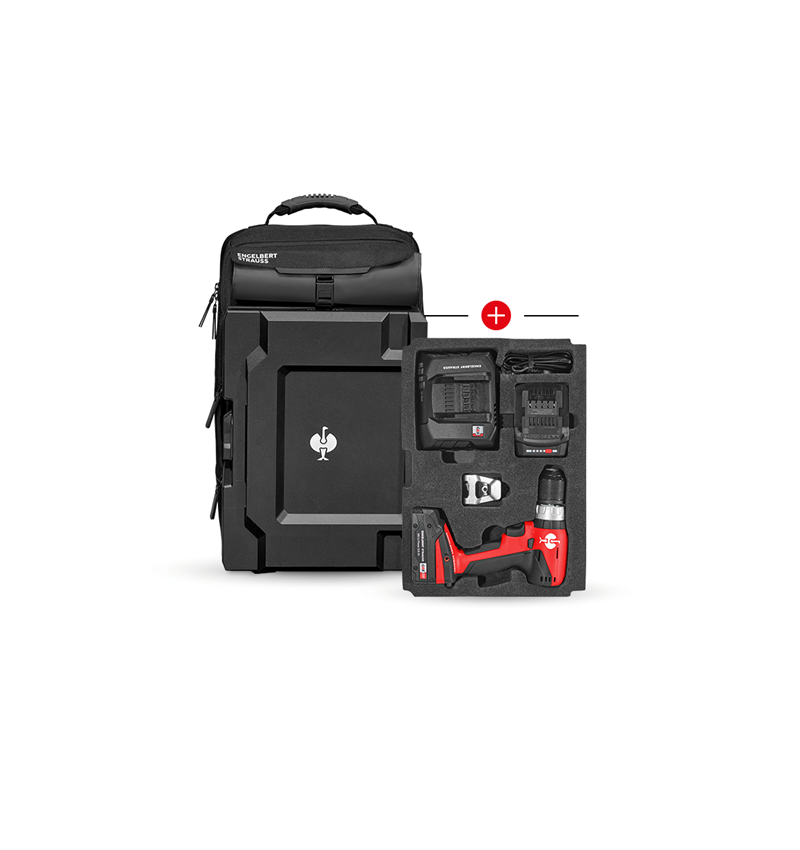 Electrical tools: Insert Cordless screwdr.+STRAUSSbox backpack + black