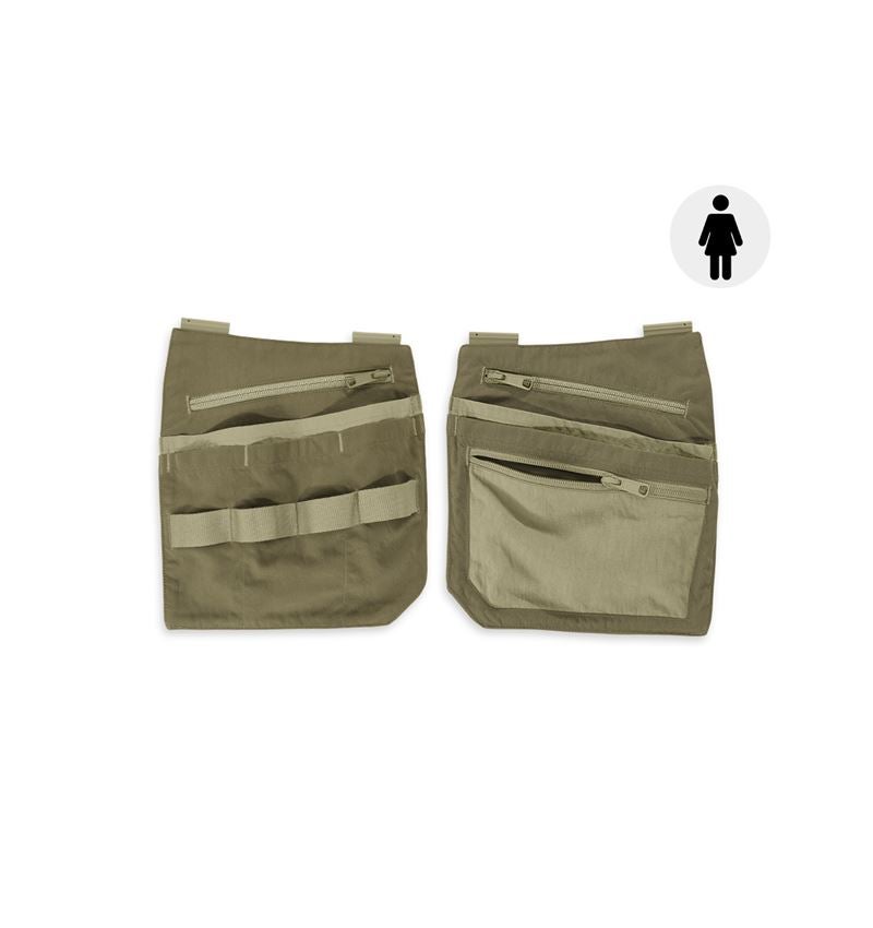Accessories: Tool bags e.s.concrete light, ladies‘ + mudgreen/stipagreen
