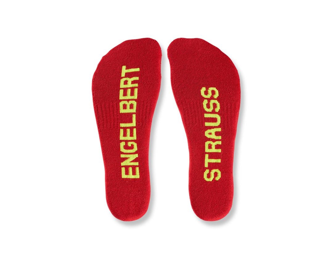 Socks: e.s. Allround socks Classic light/mid + fiery red/high-vis yellow