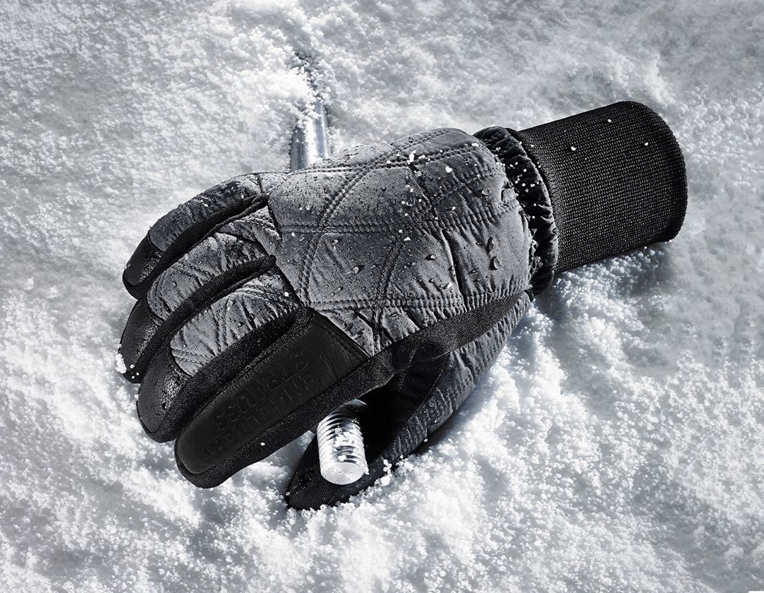 Hybrid: e.s. Winter gloves Hybrid Ice + graphite melange