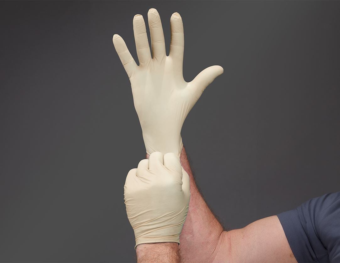 Gants à usage unique: Gants laboratoire en latex à unique, non poudrés + nature