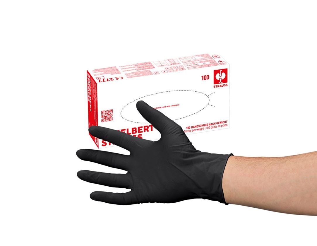 Disposable Gloves: Disposable nitrile gloves, powder-free + black