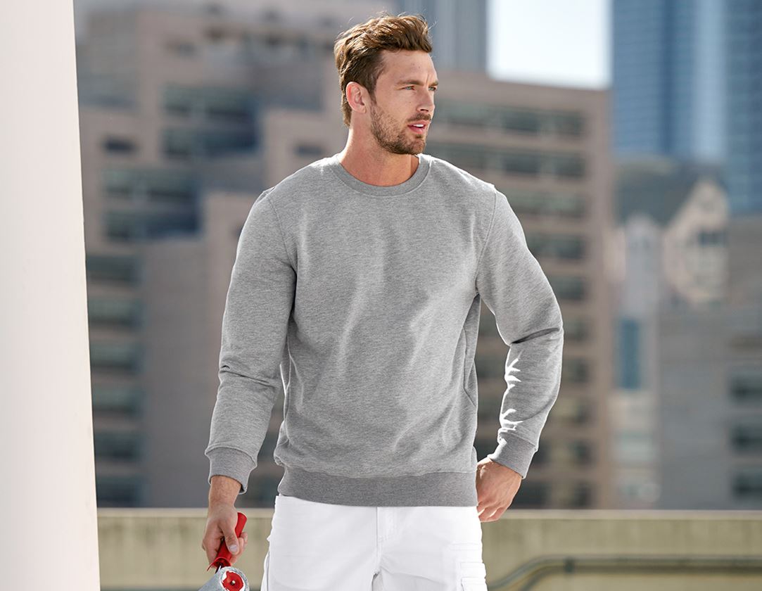 Shirts & Co.: e.s. Sweatshirt poly cotton + graumeliert