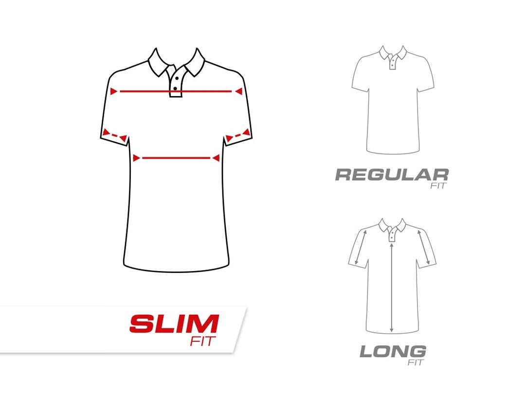 Shirts & Co.: e.s. Piqué-Polo cotton stretch, slim fit + weiß