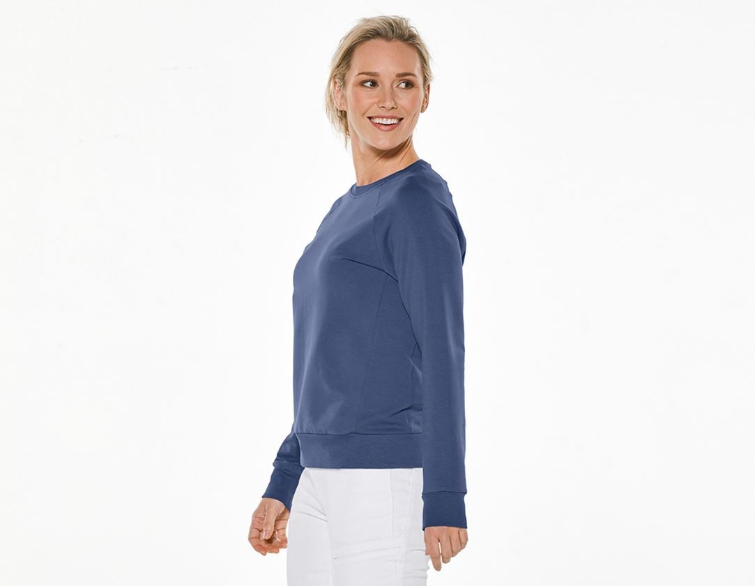 Thèmes: e.s. Sweatshirt cotton stretch, femmes + cobalt 1