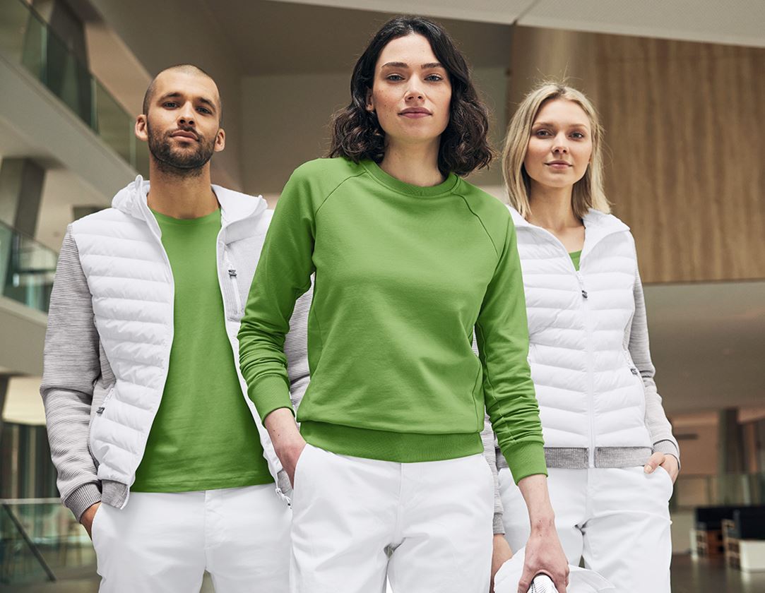 Hauts: e.s. Sweatshirt cotton stretch, femmes + vert d'eau 1