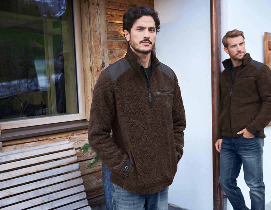 Shirts, Pullover & more: Faux fur Troyer e.s.roughtough + bark 3