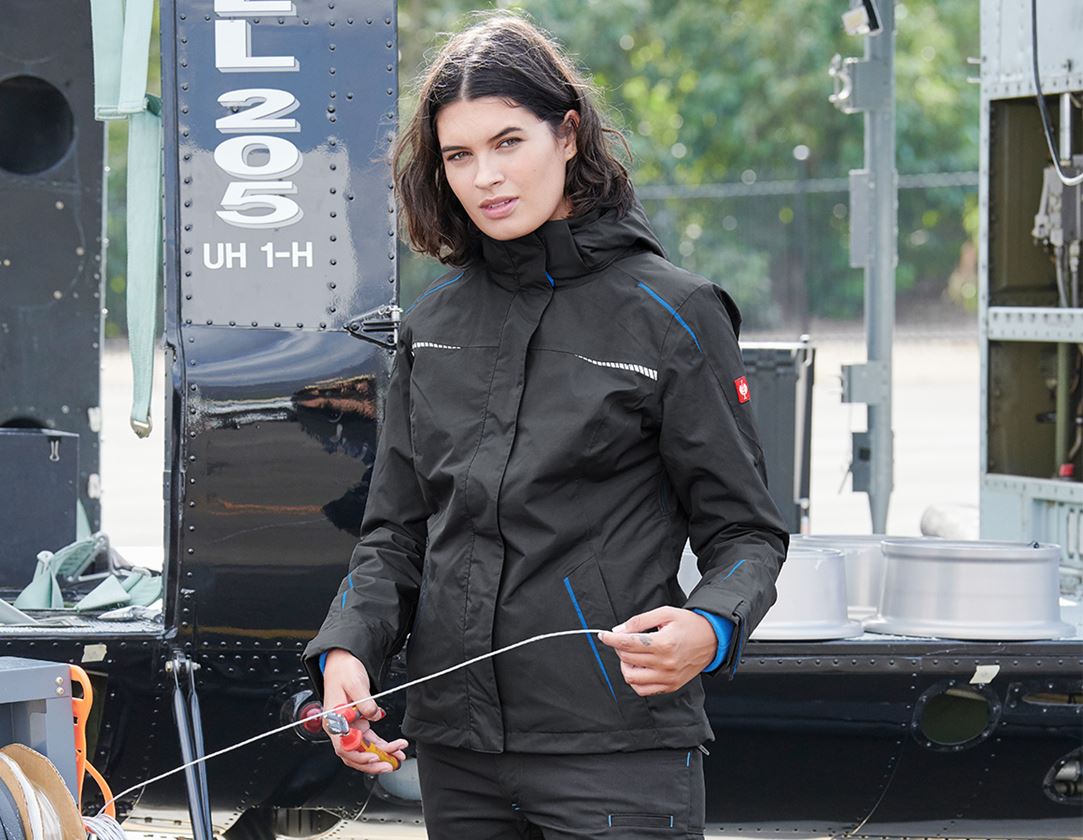 Work Jackets: 3 in 1 functional jacket e.s.motion 2020, ladies' + graphite/gentian blue