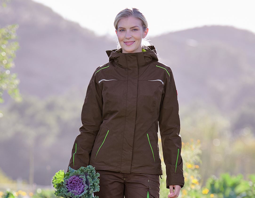 Work Jackets: 3 in 1 functional jacket e.s.motion 2020, ladies' + chestnut/sea green