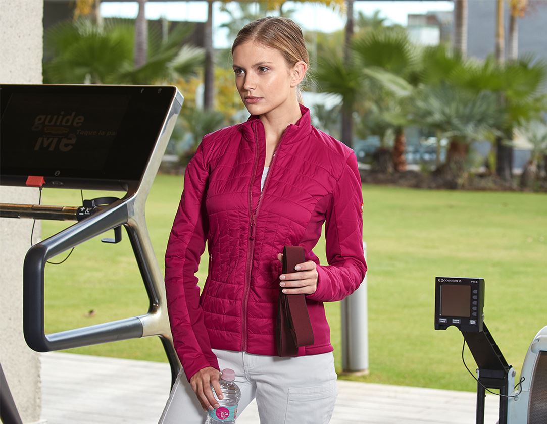Jacken: e.s. Funktions Steppjacke thermo stretch, Damen + beere