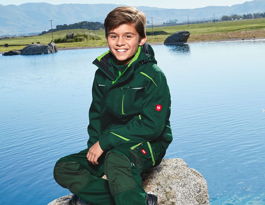 Jackets: Winter softshell jacket e.s.motion 2020,children's + green/seagreen 1