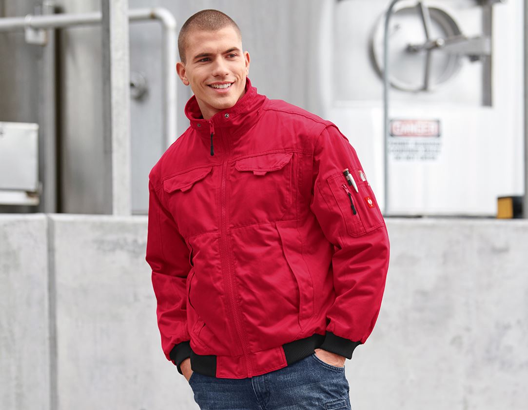 Vestes de travail: Veste d'aviateur Atlanta II + rouge