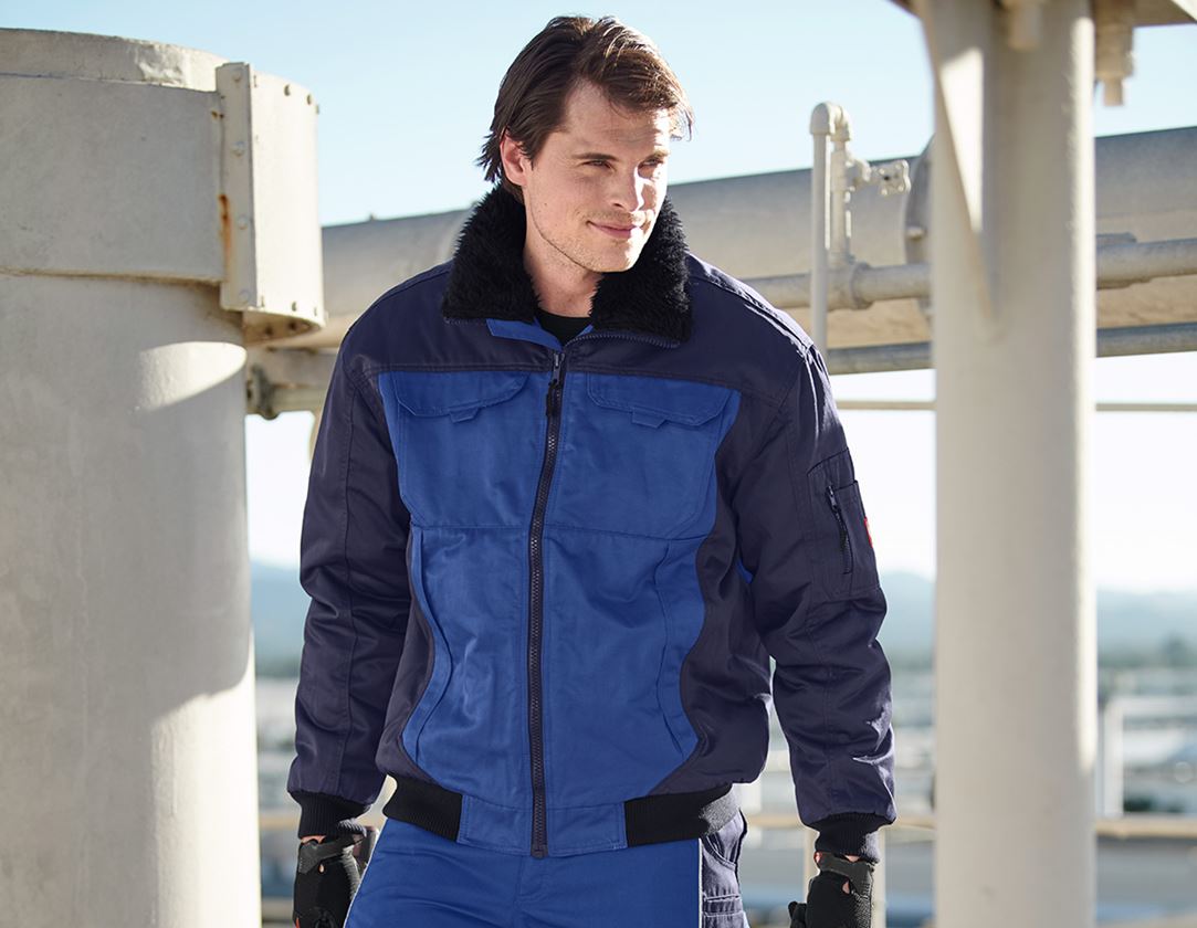 Vestes de travail: Blouson aviateur Dakota II + bleu royal/marine