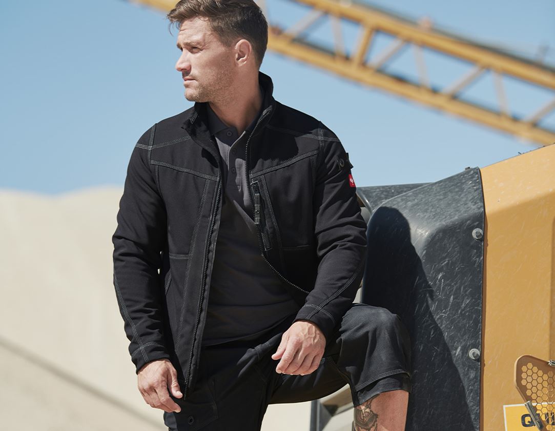 Work Jackets: Softshell jacket e.s.roughtough + black 1