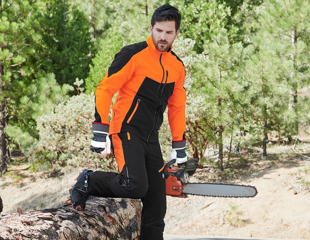 Work Jackets: Forestry jacket e.s.vision + high-vis orange/black 1