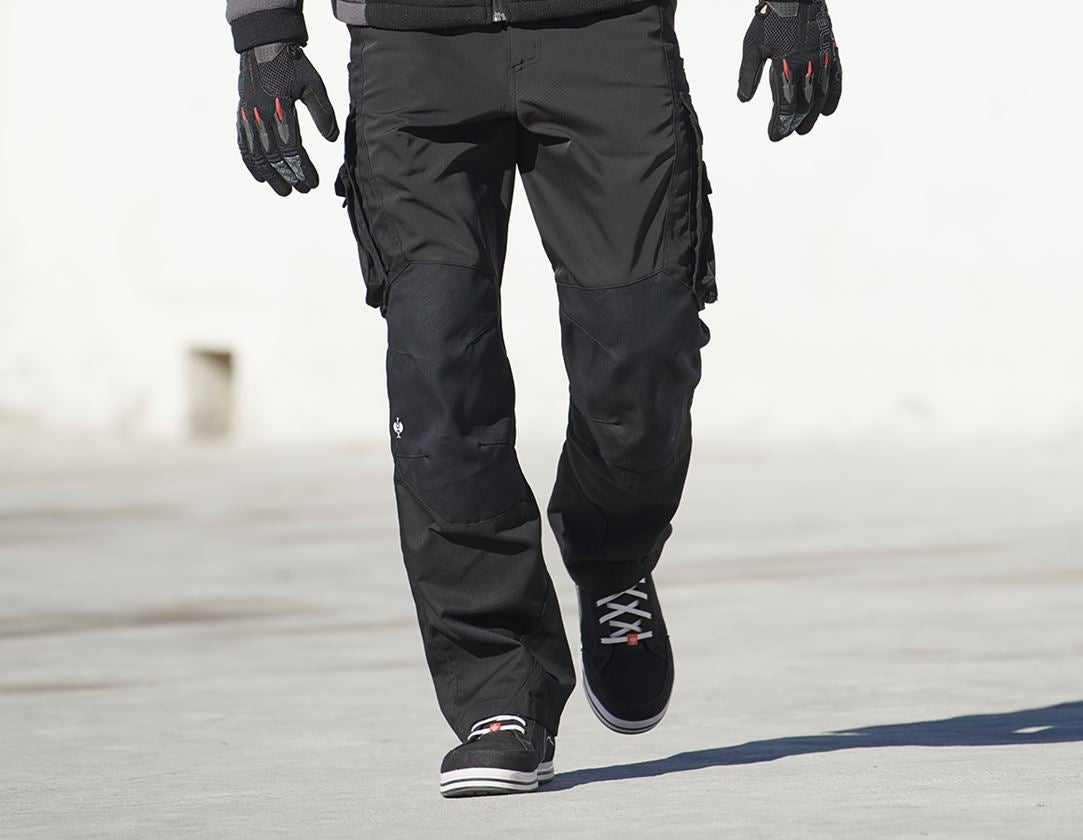 Work Trousers: Cargo trousers e.s. comfort + black 1