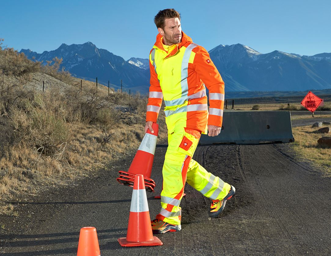 Work Trousers: High-vis trousers e.s.motion 2020 winter + high-vis yellow/high-vis orange 1