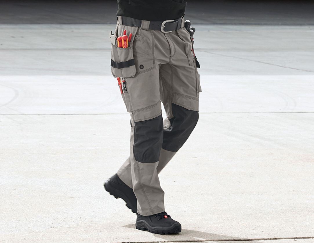 Work Trousers: Trousers e.s.roughtough tool-pouch + ash
