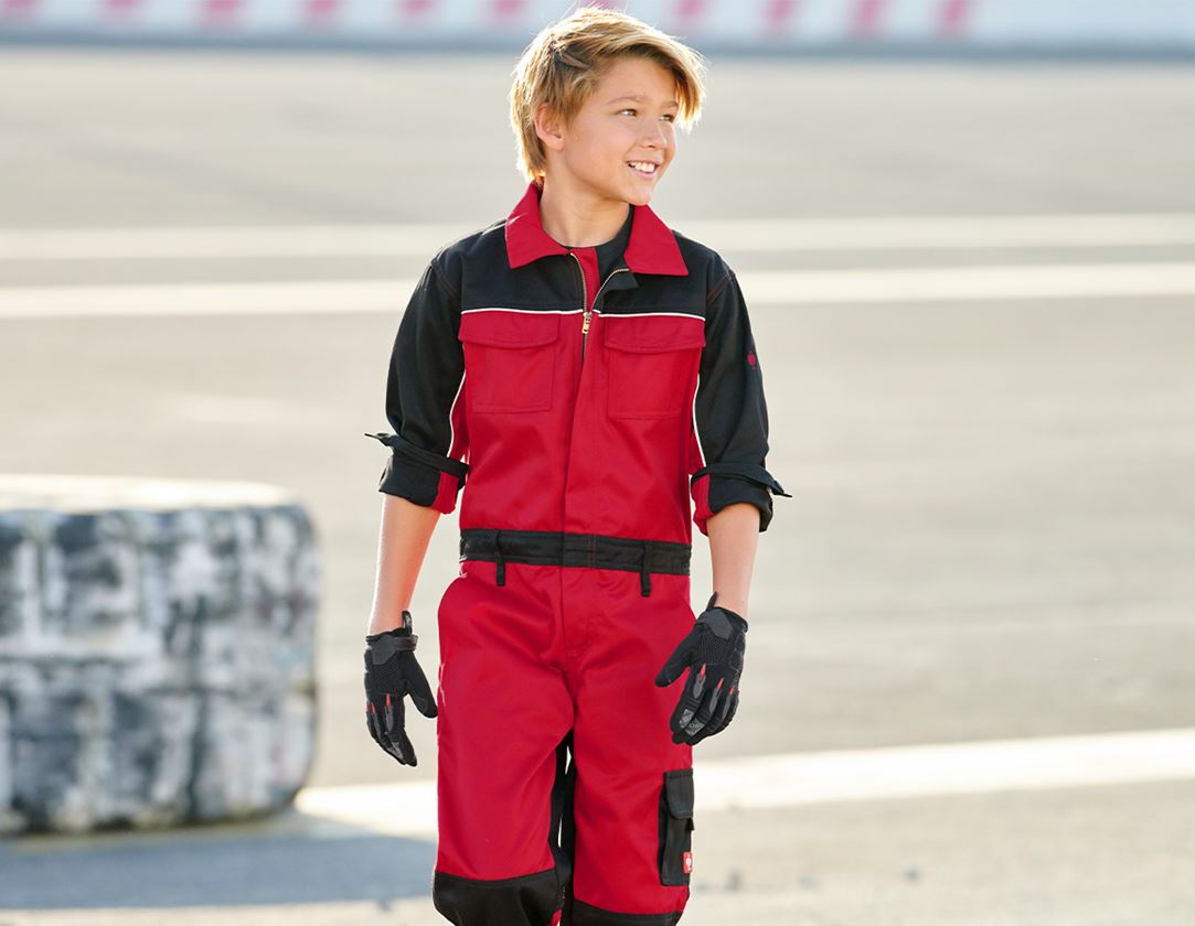 Trousers: Children's overall e.s.image + red/black