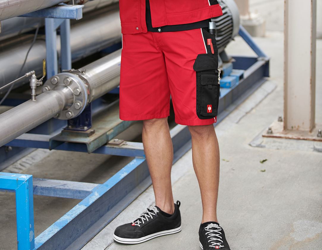 Work Trousers: Shorts e.s.active + red/black