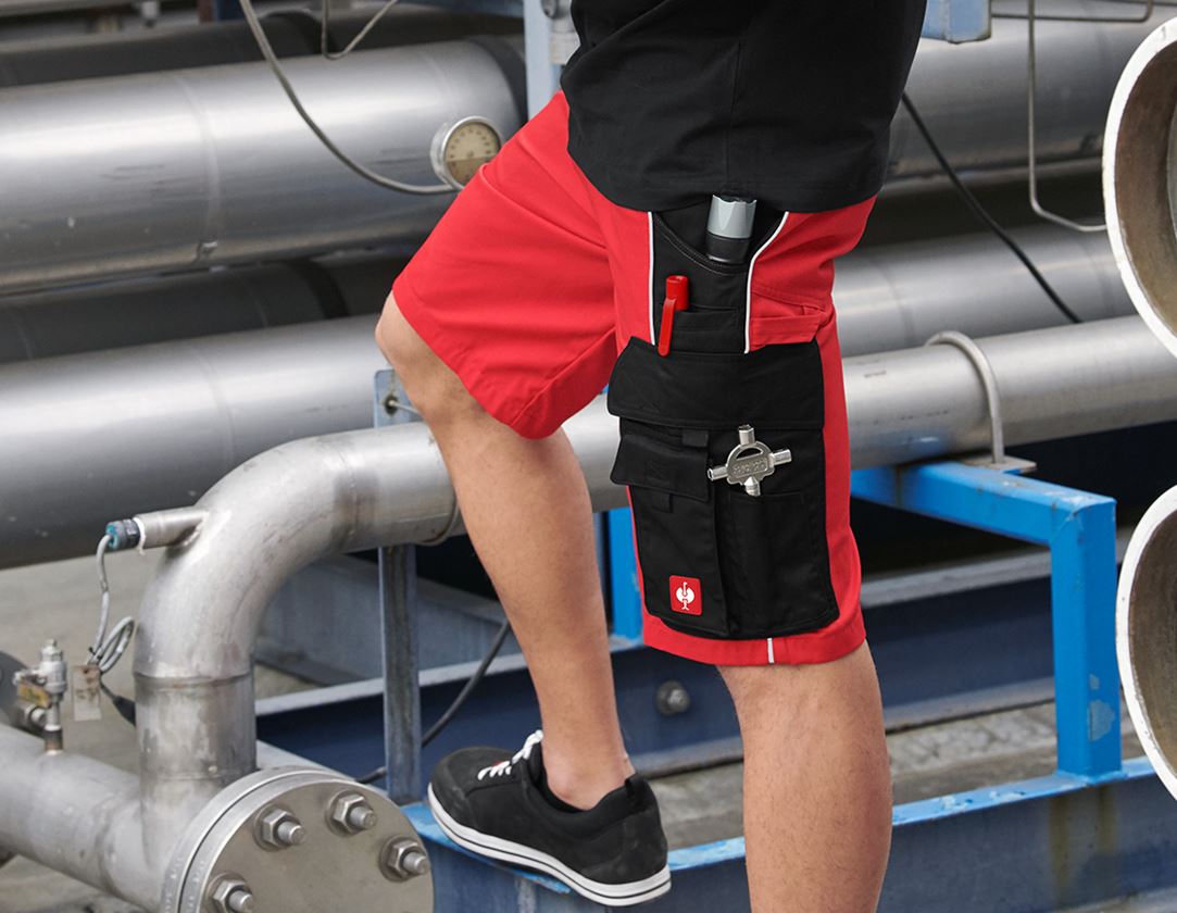 Work Trousers: Shorts e.s.active + red/black 1