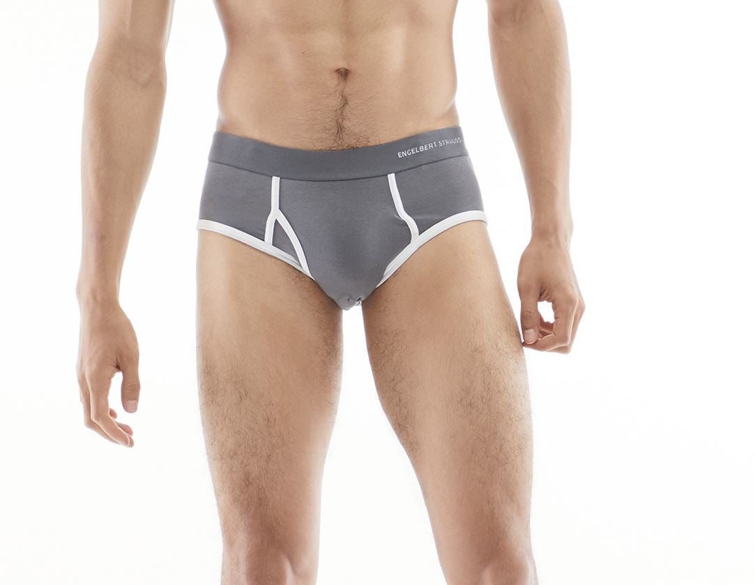 Underwear | Functional Underwear: e.s. Cotton stretch briefs colour, pack of 2 + black+cement 1