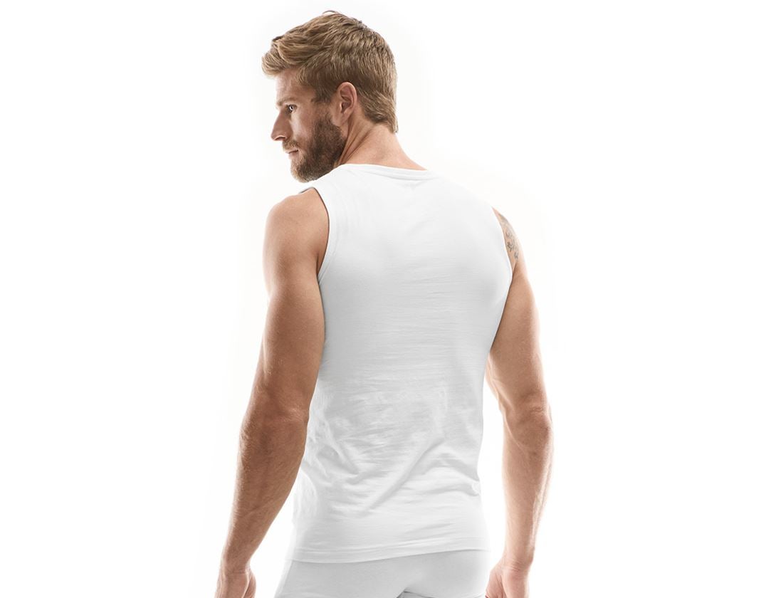 Sous-vêtements | Vêtements thermiques: e.s. Chemise Athletik en coton élastique + blanc 1