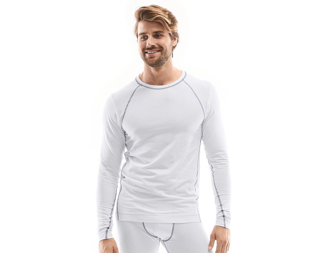 Underwear | Functional Underwear: e.s. cotton stretch long sleeve basis-light + white