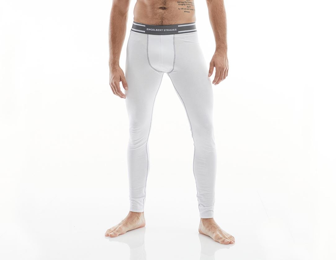 Unterwäsche | Thermokleidung: e.s. cotton stretch Long Pants + weiß